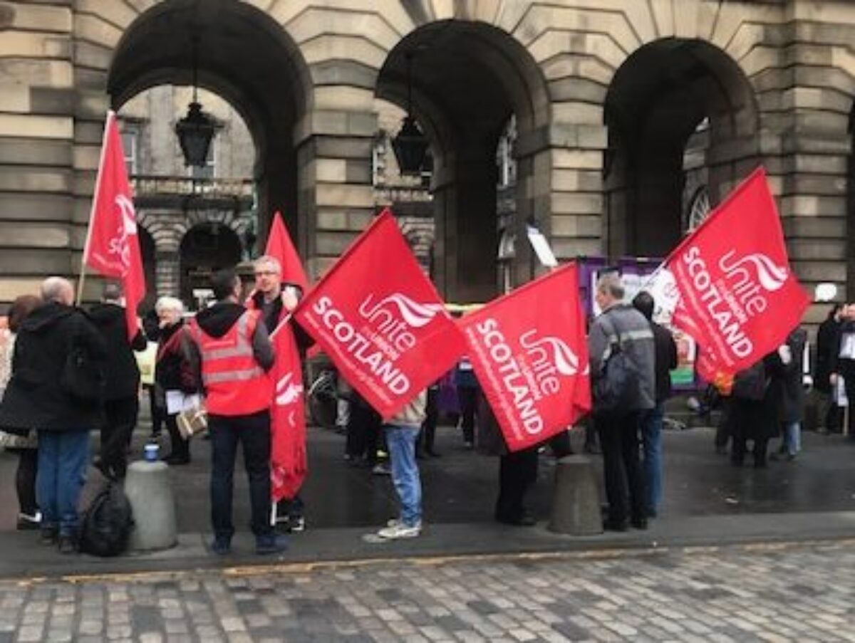 Unite the Union at Edinburgh City Chambers - 21 February © 2019 Gordon Munro