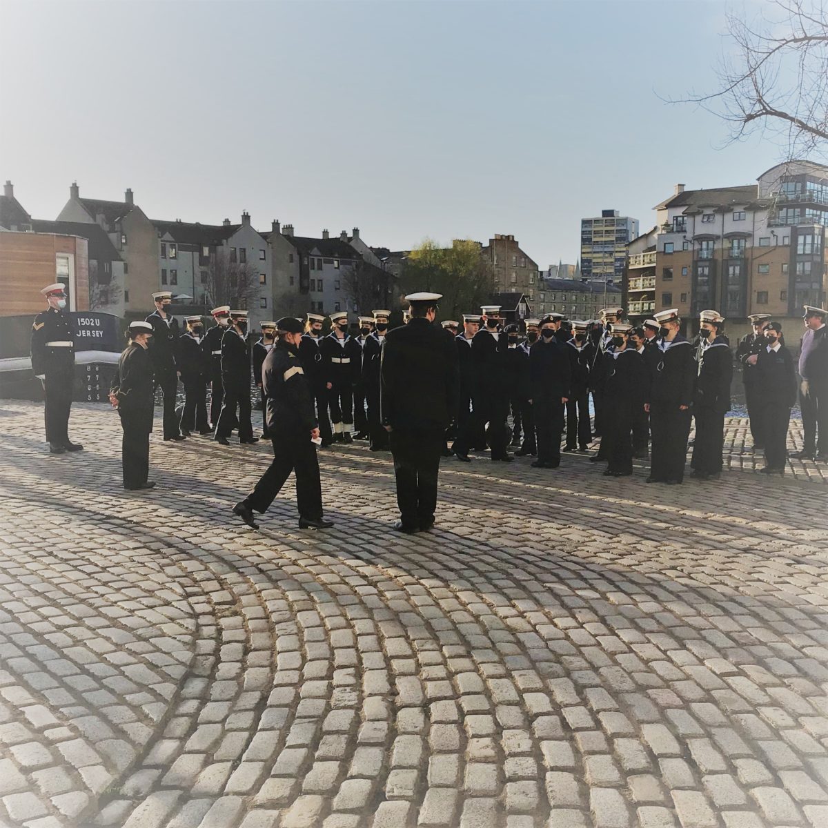 Leith Sea Cadets are dismissed from parade - Leith Shore 21 November 2021 © Gordon Munro