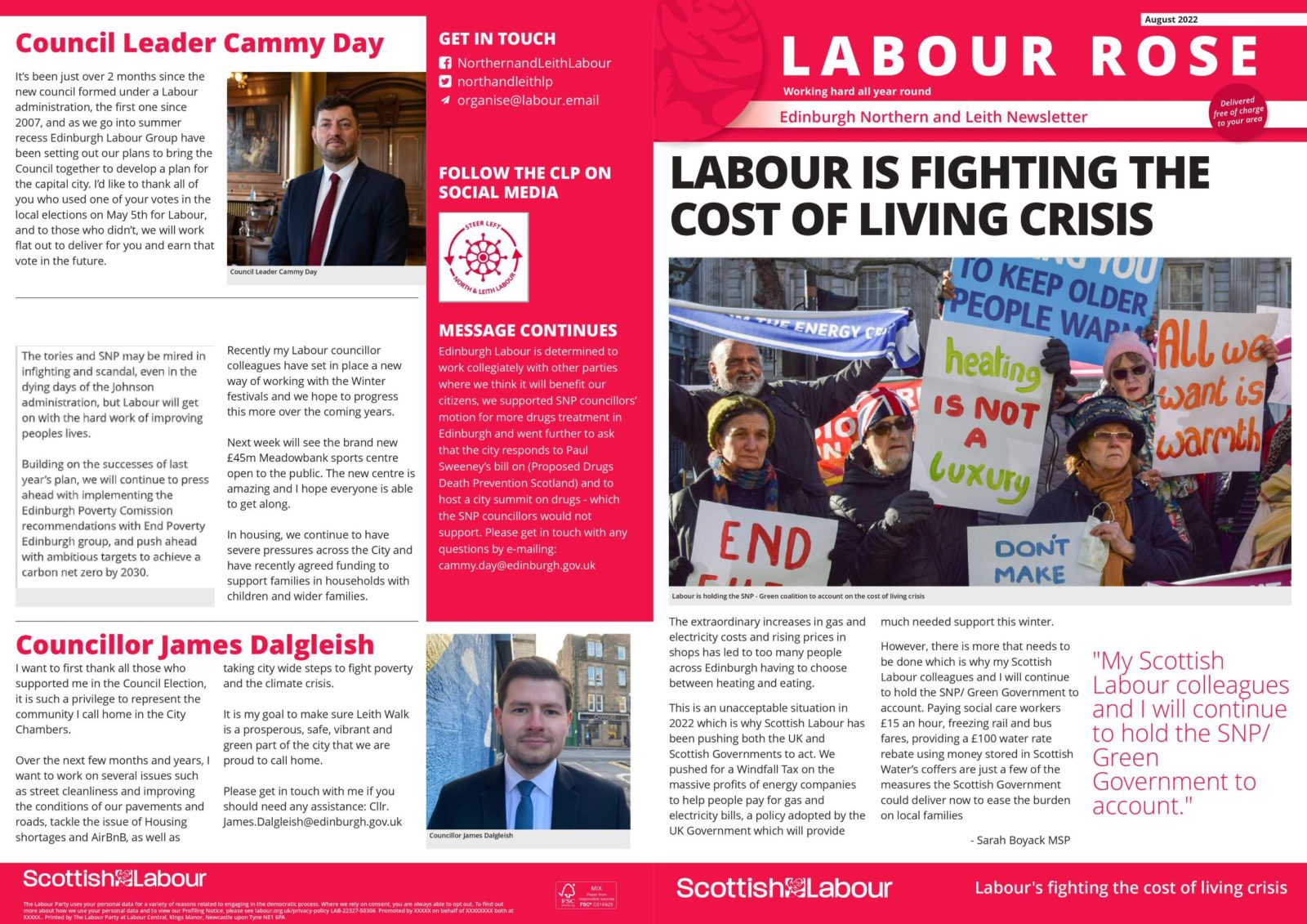 Edinburgh Northern and Leith Newsletter - August 2022 - Page 1
